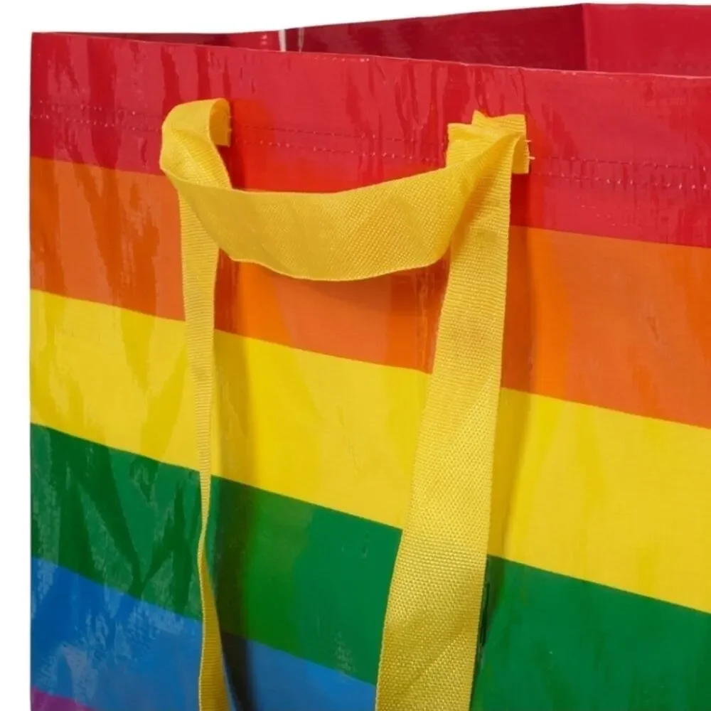 IKEA - Storstomma Large & Small Multicolor Bag Tote Support LGBTQ+ Gay Pride NWT